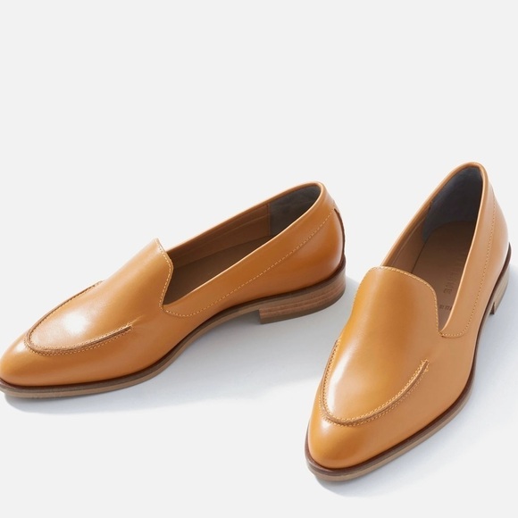 EVERLANE The Modern Loafer Honey Leather Loafers Flats 7 - Picture 1 of 10